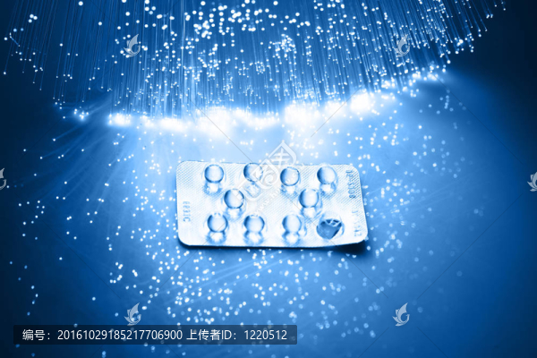 光纖背景與大量的光點