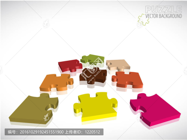 具有3D拼圖游戲的背景