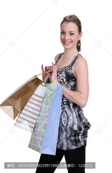 年輕的女人購物