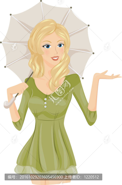 打著雨傘的女人