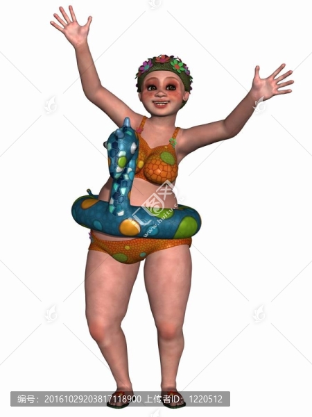 比基尼的女性幻想圖