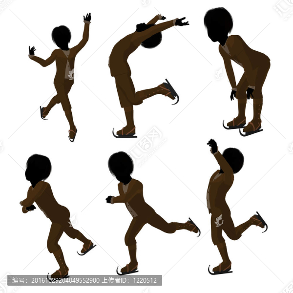 維多利亞冰男孩插畫(huà)剪影