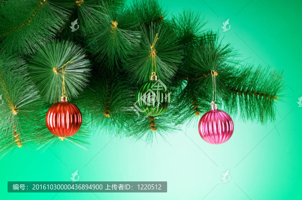 彩色漸變背景圣誕裝飾