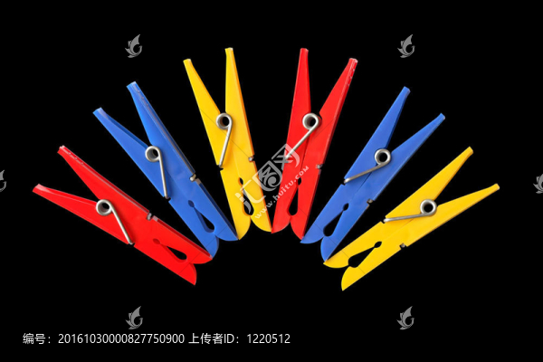 五顏六色的衣夾
