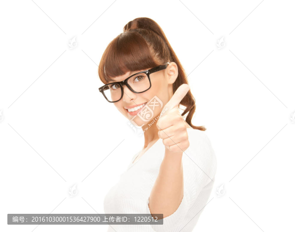 豎起大拇指