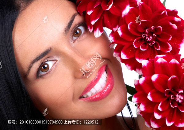 女人與花