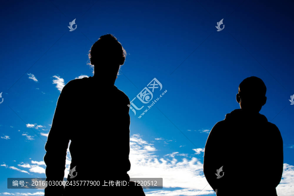 青少年sihlouette