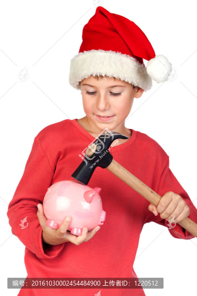 可愛的孩子與Santa,Hat