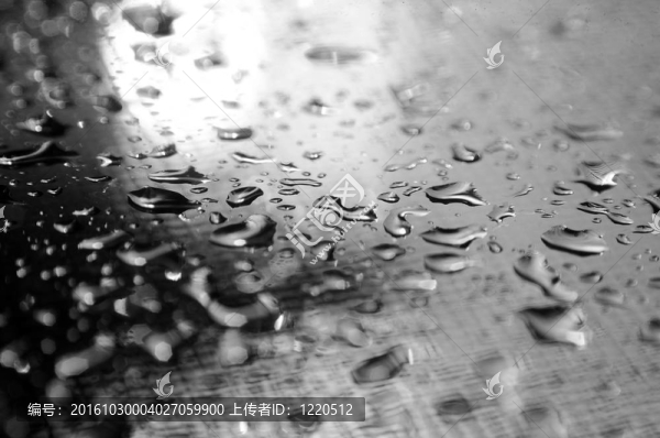 玻璃上的雨滴