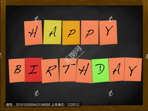 在黑板上生日快樂