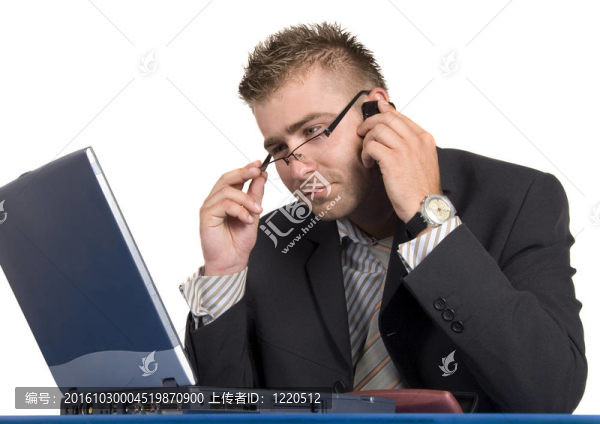 商人在電話里交談