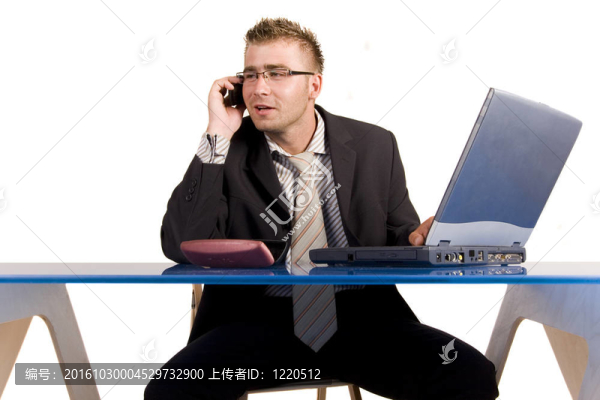 商人在電話里交談