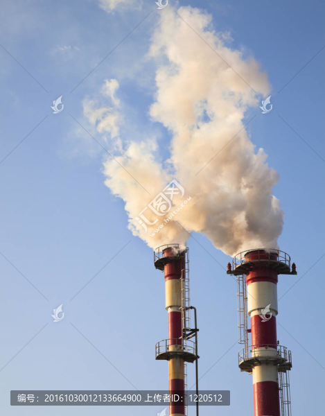 空氣污染-化工廠煙霧污染空氣