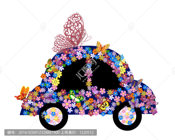 鮮艷的花車