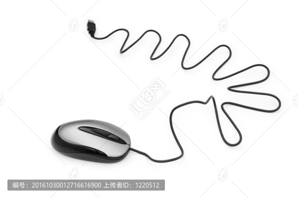 白色背景下的電腦鼠標