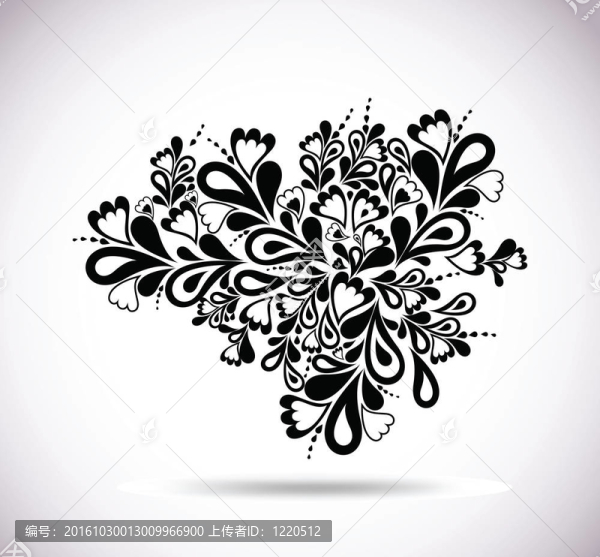 復(fù)古花設(shè)計(jì)。摘要向量元素