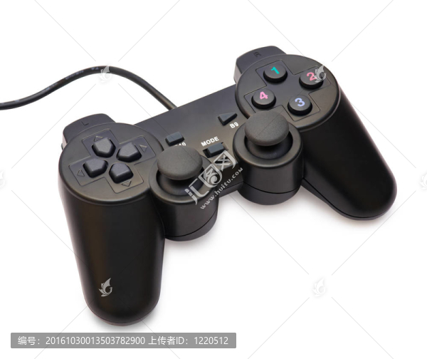 白色背景上的黑色操縱桿