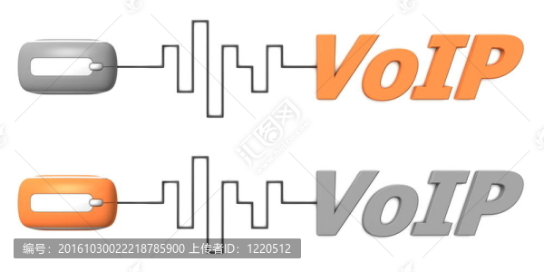 詞的VoIP連接到鼠標(biāo)的橙色和灰色