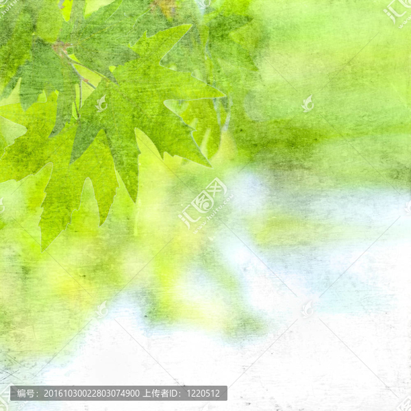 Grunge紋理背景的樹(shù)葉