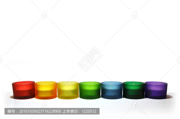 五顏六色的蠟燭線
