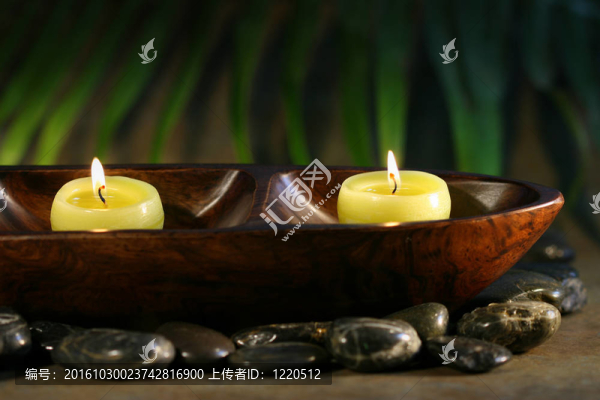 按摩石和水療蠟燭