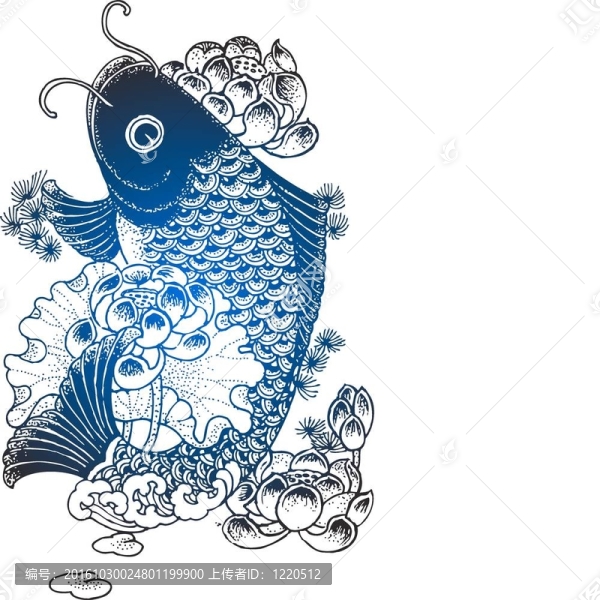 锦鲤鱼的插图