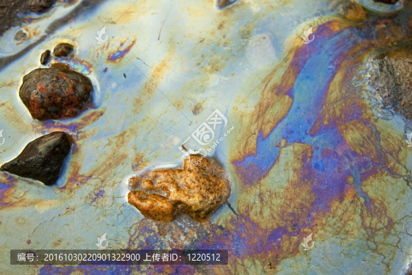 水與補(bǔ)丁的汽油和石油