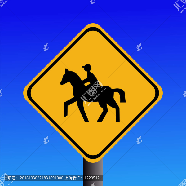 警告馬騎士標(biāo)志