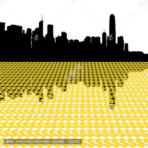 香港的天際線(xiàn)與美元