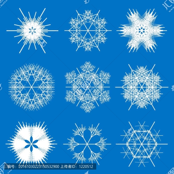 分形雪花圖案