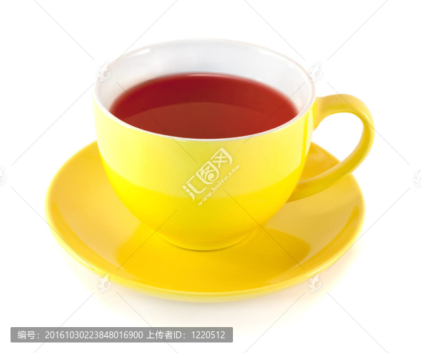 在黃色杯子里的茶