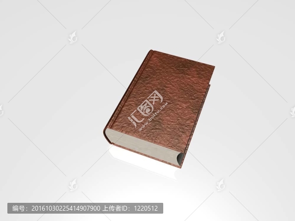 躺在白色背景上的空白精裝書。