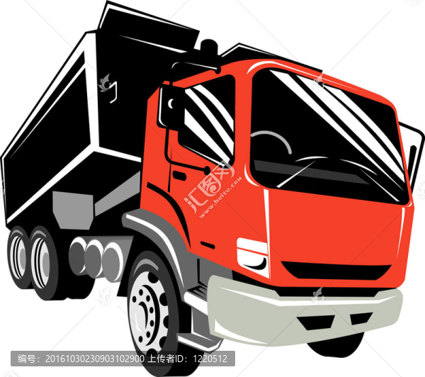 紅色轉(zhuǎn)儲(chǔ)卡車前視圖