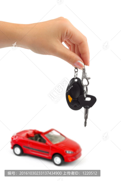 鑰匙和車的手