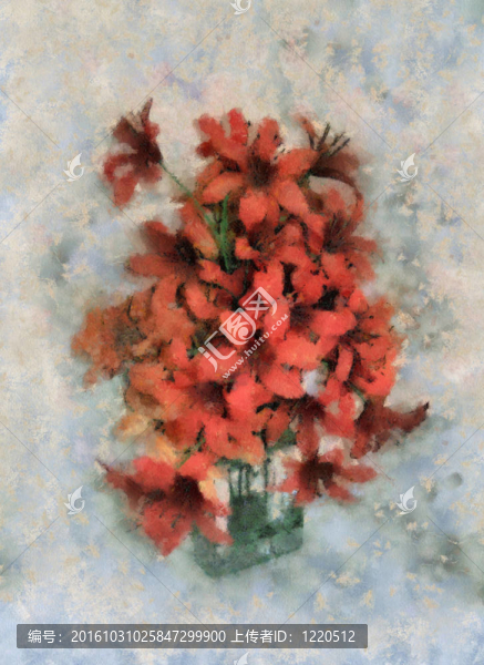 小玻璃花瓶里的花束