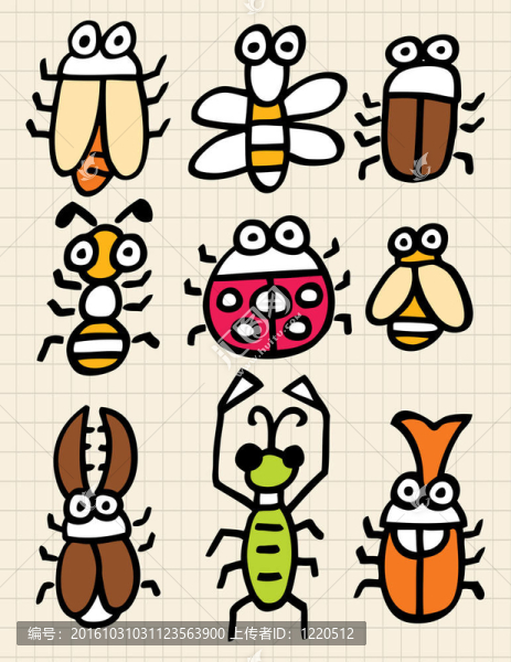 可愛的卡通的bug
