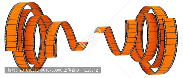 兩個(gè)3D電影片段卷到中心