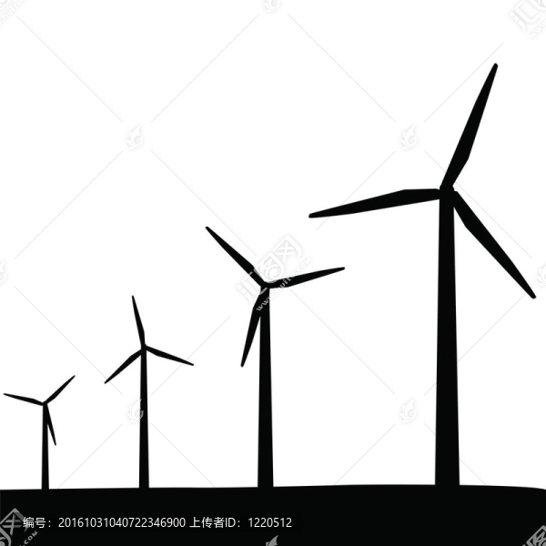 風(fēng)力渦輪機(jī)的剪影