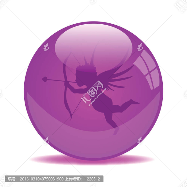 紫色的Cupid,Valentine,Orb