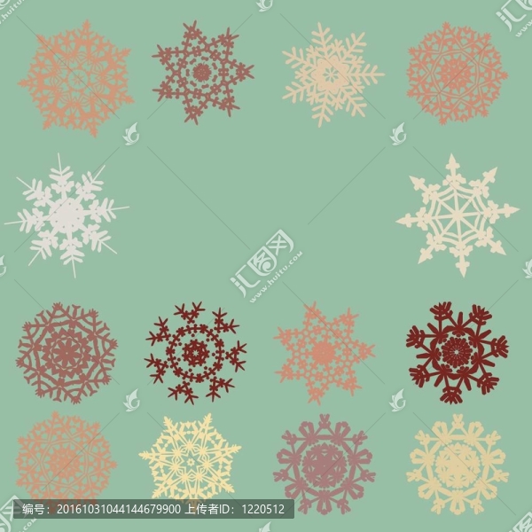 雪花卡。EPS,8