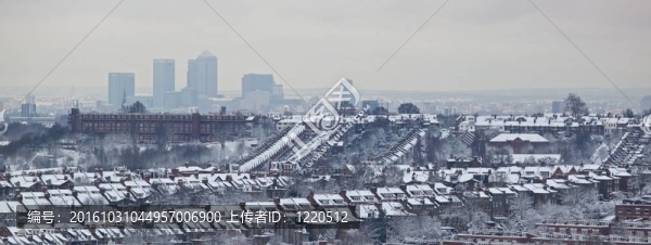 大雪后的倫敦天際線