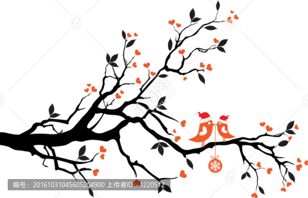 鳥在樹上接吻