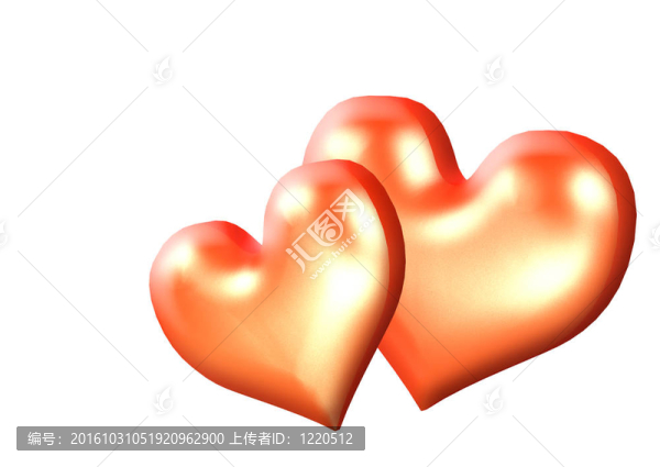 三維明亮的紅心