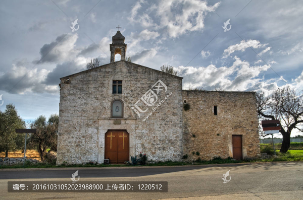 Madonna高林地教堂。Bitritto。Apulia。
