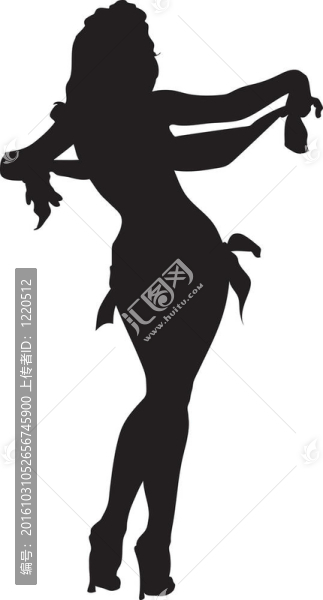 一個(gè)美女的剪影