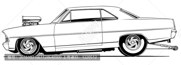 1067拖曳車側(cè)面視圖