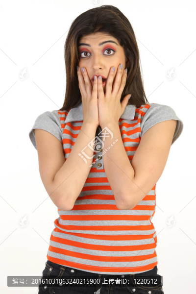 震驚中的女人