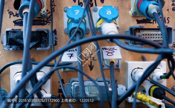 電纜混沌的近距離圖像