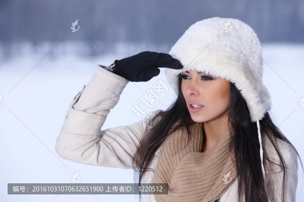 戶外雪上的美麗