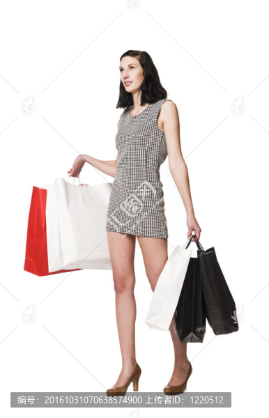 帶購物袋的女人